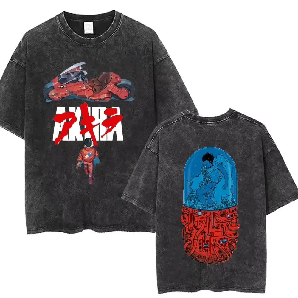 Japan Klassische Hit Show Vintage Anime Akira Neo Tokyo Print T-shirt Männer Frauen Kurzarm Übergroßen T-shirts Baumwolle Lose Weiche Tops