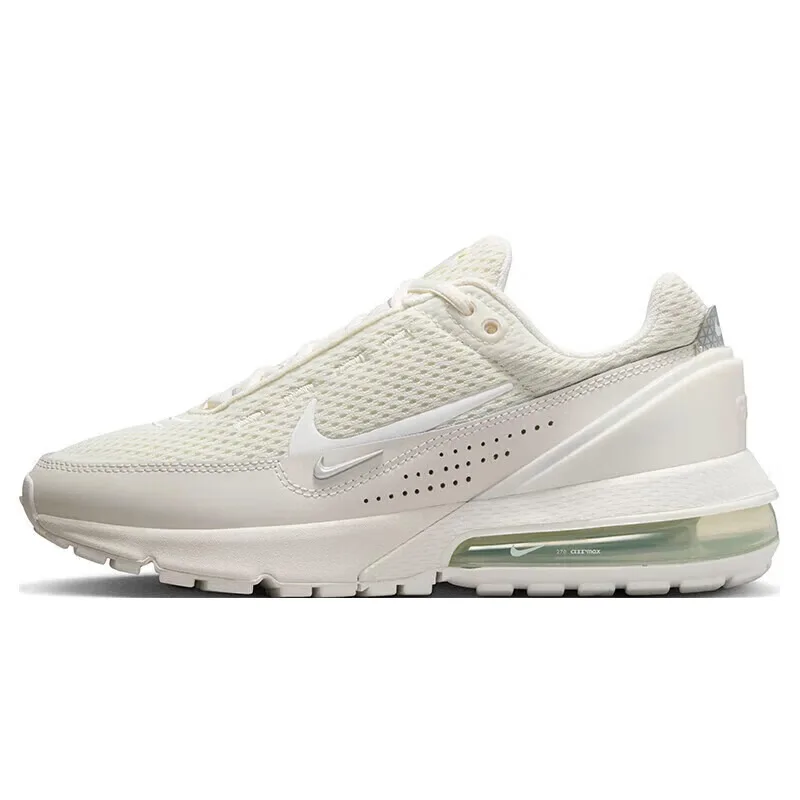 Nike Rear Cushioning Air Cushioning Rebound Training Damen-Laufschuhe, neue leichte, bequeme, unterstützende, langlebige Pendel-Sport-Laufschuhe, Air Max Pulse, einfache und elegante beige Farbe,