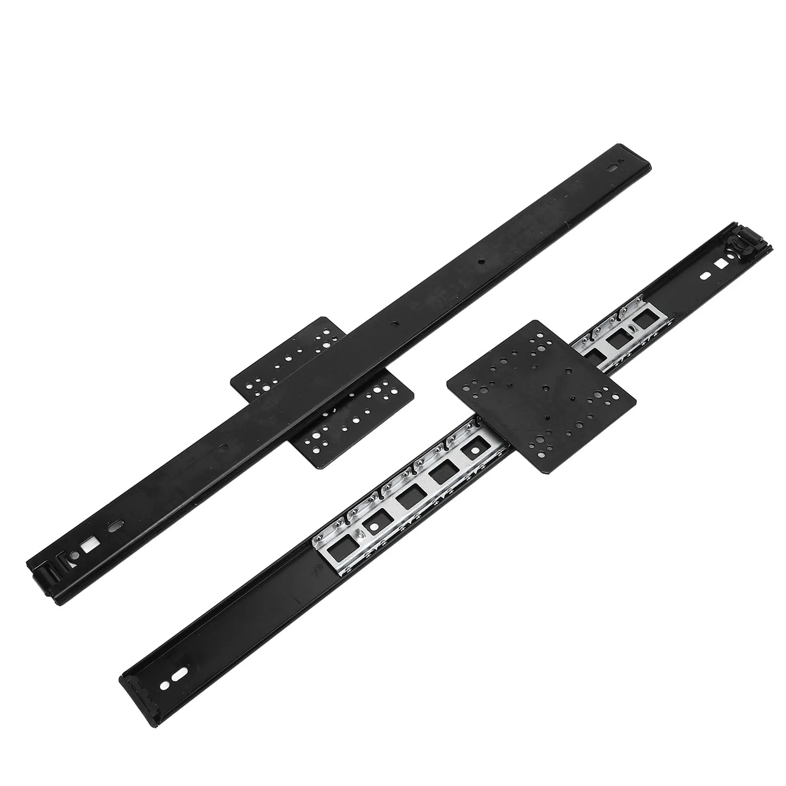 1 Paar 20 Zoll Schiebetürschiene, 35 mm Breite, 20 kg belastbar, verdeckte Schiebetürschiene für Schrank, Schrank, Gleitschiene Image