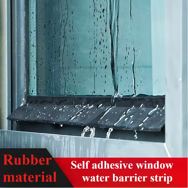 1 m wasserdichter Streifen mit Fensterkante, Glastür-Dichtung, Balkon, Schiebetür, winddicht, schalldicht, selbstklebender Dichtungsstreifen für Zuhause