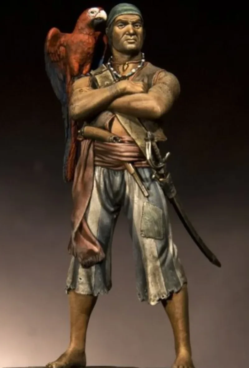 1/24 Maßstab Harz Figur Modellbau Kits alte Piraten Hobby Sammlung Figur unmontiert und unbemalt versand kostenfrei Image