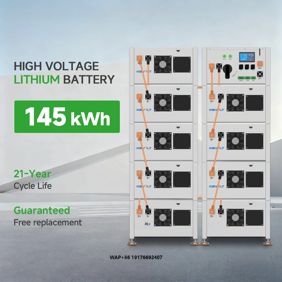 KEVOLT Hochspannungs-LiFePO4-Batterie 50 kWh 100 kWh 150 kWh 200 kWh Lithiumbatterie Heim-Energiespeichersystem Image