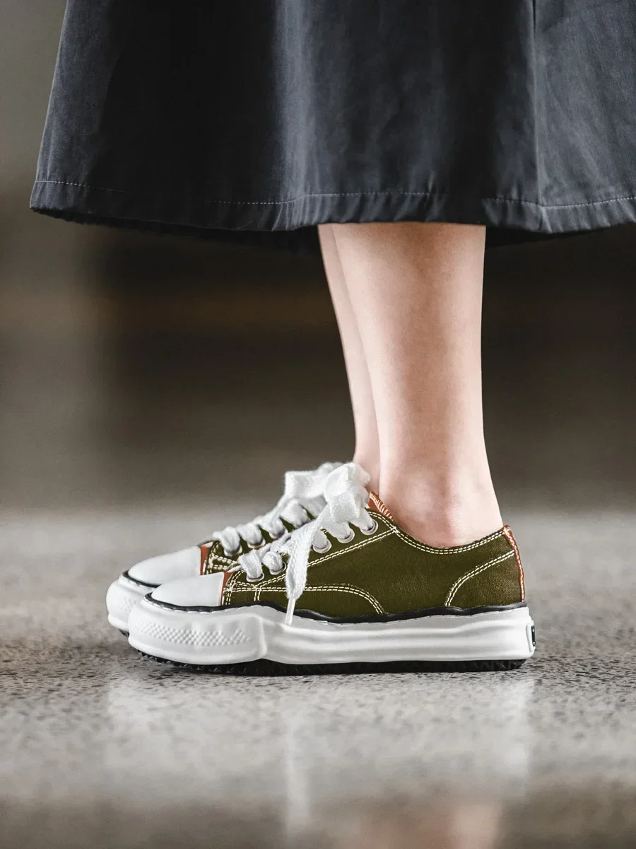 Maden Sommer japanische Leinwand Schuhe Trend vielseitige gelöste Schuhe lässig kleine Gruppe Board Schuhe Damenschuhe