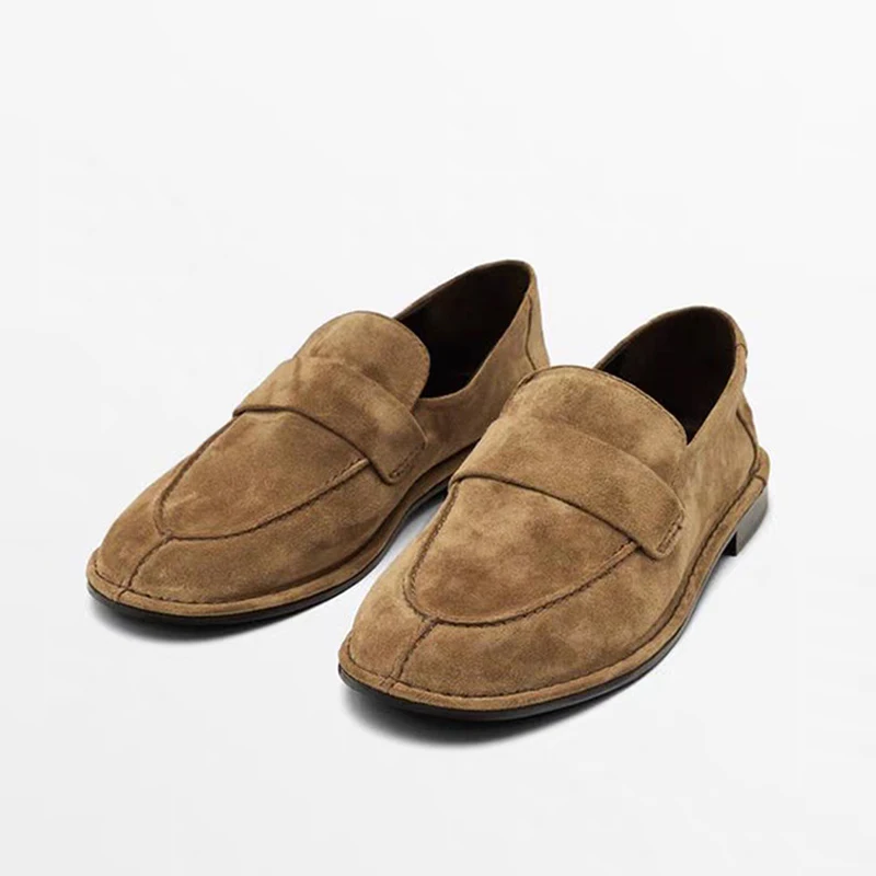 Faulenzer Frau Runde Kappe Slip-on Casual Flache Schuhe Aus Echtem Leder Täglichen Wanderschuhe Frauen Zapatos Mujer Mary Janes schuh Frauen