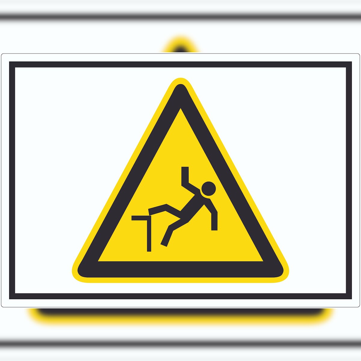 HB-Druck Vorsicht Absturzgefahr Symbol Aufkleber A2 (420x594mm) Image