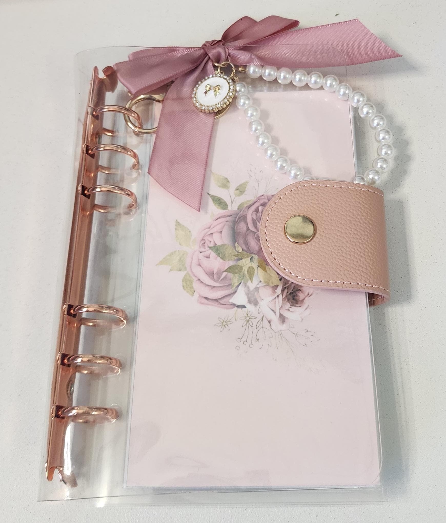 Raccoglitore A6 - Raccoglitore economico minimalista color oro rosa e busta plastificata per la sfida del risparmio di 250, 500, 1K, 2,5K o 5K