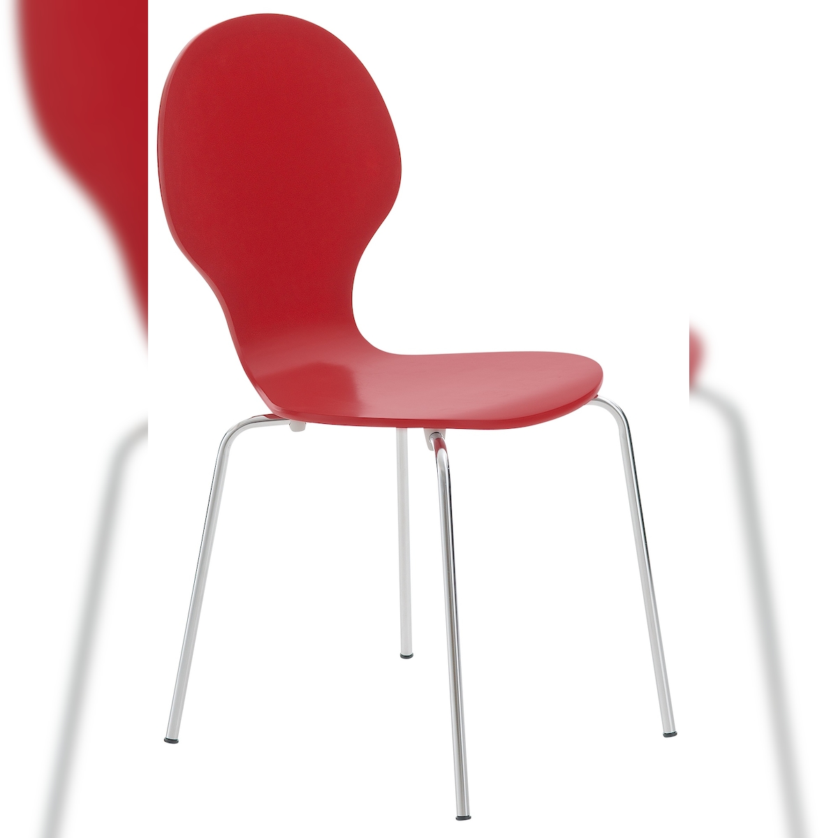 DELUKE Besucherstuhl ATHENS - Holz Rot 43x45x86 cm | Besucherstühle Konferenzstuhl Wartezimmerstuhl Bürostühle Bürostuhl Konferenzraum Wartezimmer Image