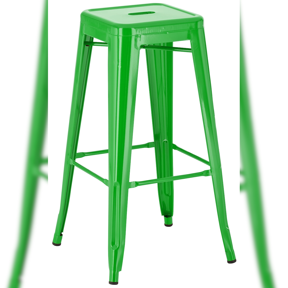 DELUKE Barhocker DOLAN - Metall Grün 43x43x76 cm | Barstuhl Tresenhocker Tresenstuhl Kneipenhocker Kneipenstuhl Image