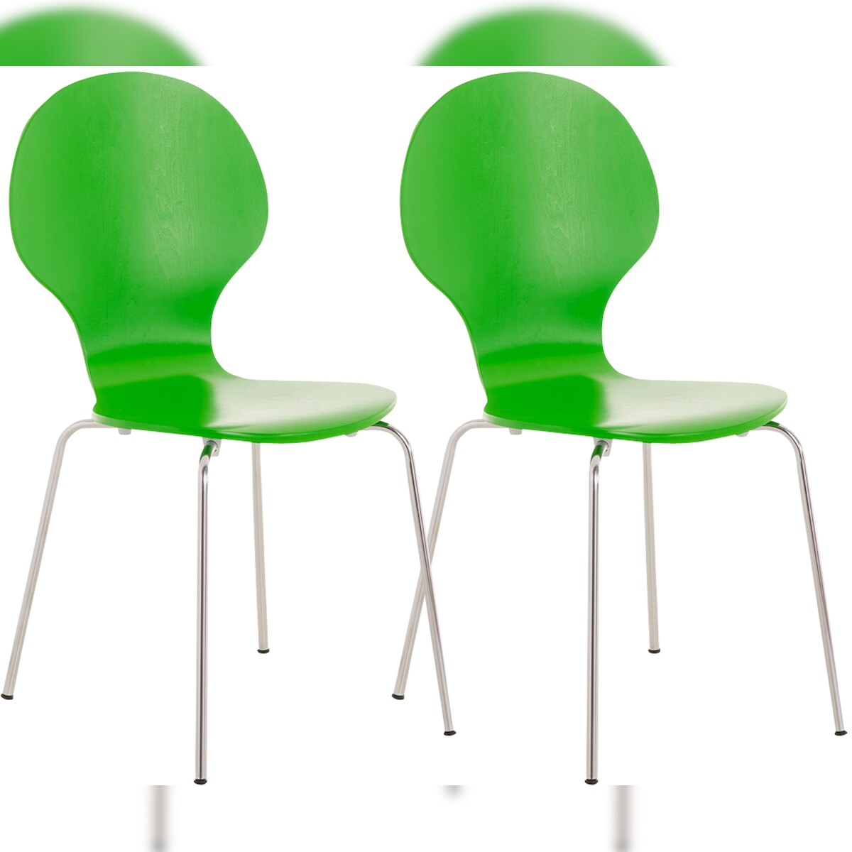 DELUKE 2er Set Besucherstuhl ATHENS - Holz Grün 43x45x86 cm | Besucherstühle Konferenzstuhl Wartezimmerstuhl Bürostühle Bürostuhl Konferenzraum Wartezimmer Image