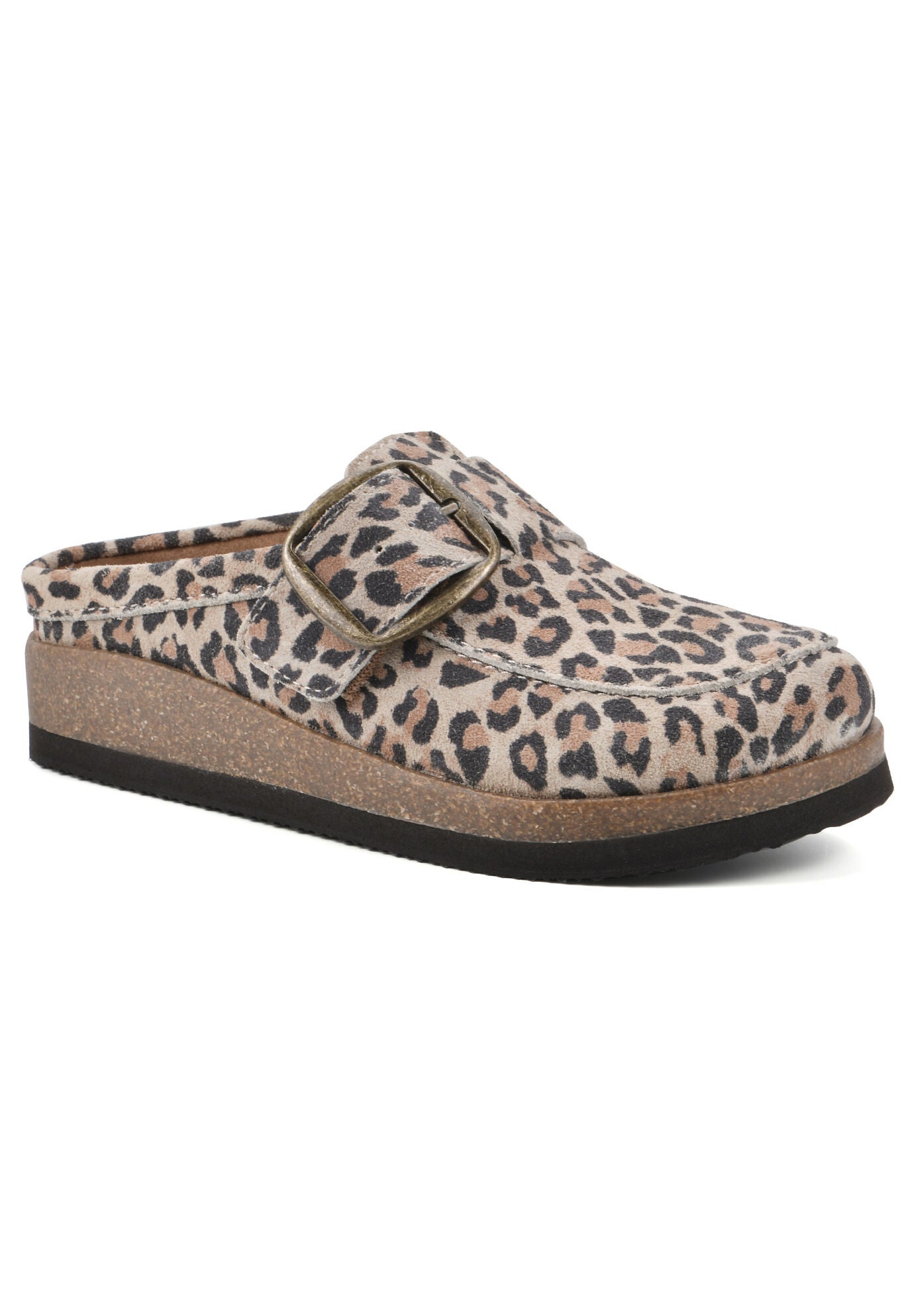 Women's Bueno Casual Flat by White Mountain in Natural Print Leather (Size 10 M)