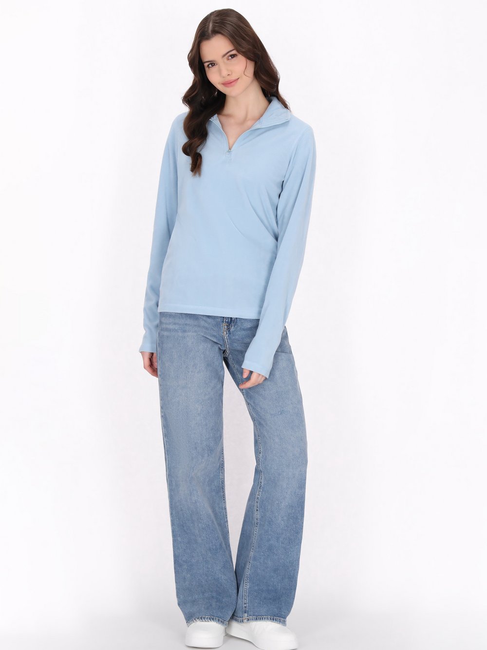 MyMo Fleecepullover Damen hellblau, M Image