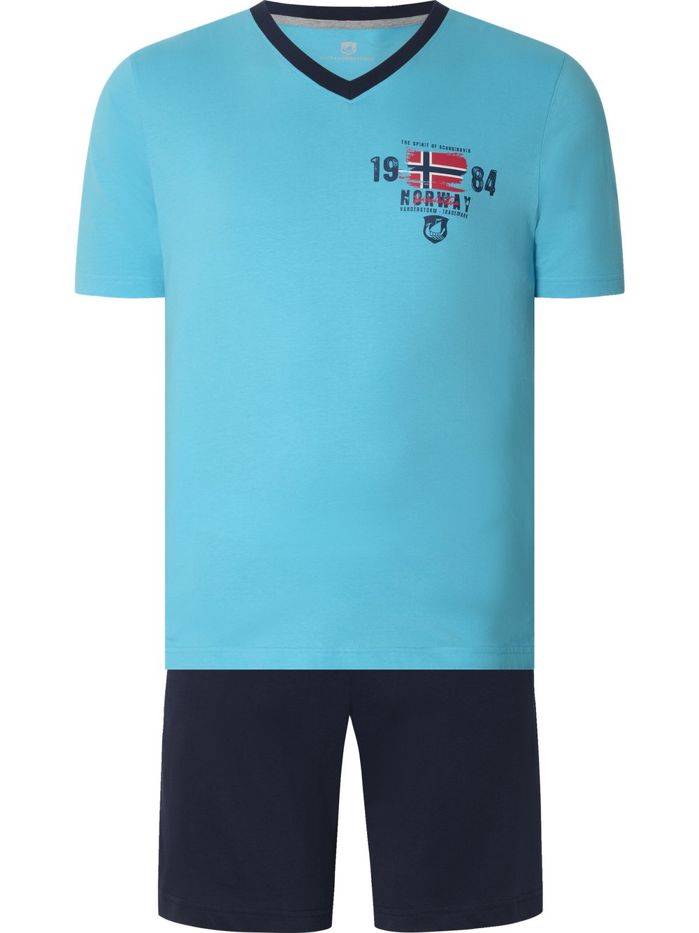 Jan Vanderstorm Kurzer Schlafanzug Herren türkis, 5XL Image