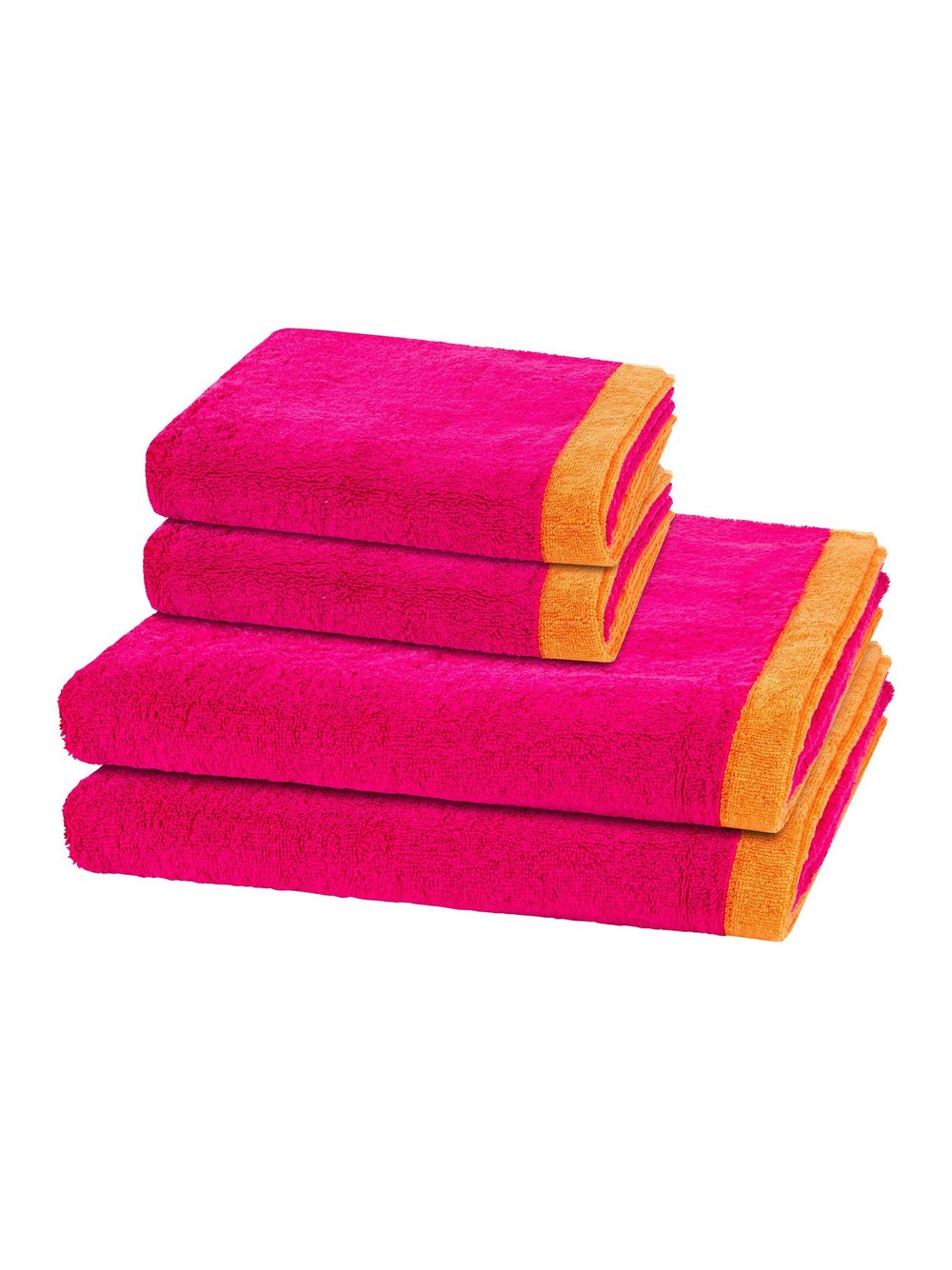 Cawö Handtuchset 2-teilig Damen pink, ONE SIZE Image