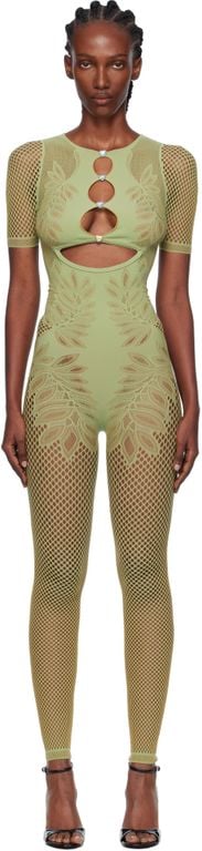 Dinero Leaves Cut Out Playsuit Jumpsuit