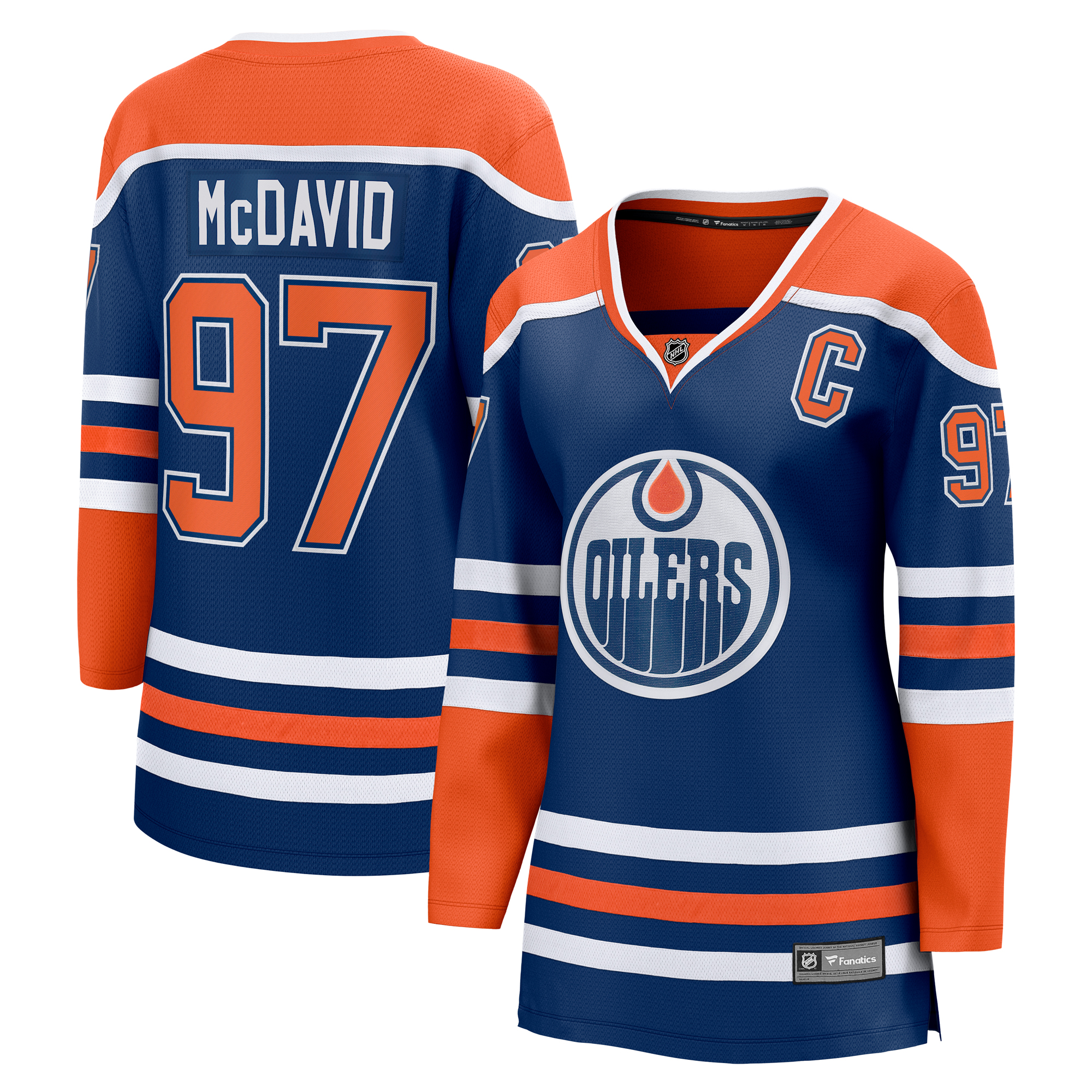 Connor McDavid Royal Edmonton Oilers Home Premier Breakaway-Spielertrikot für Damen von Fanatics Image
