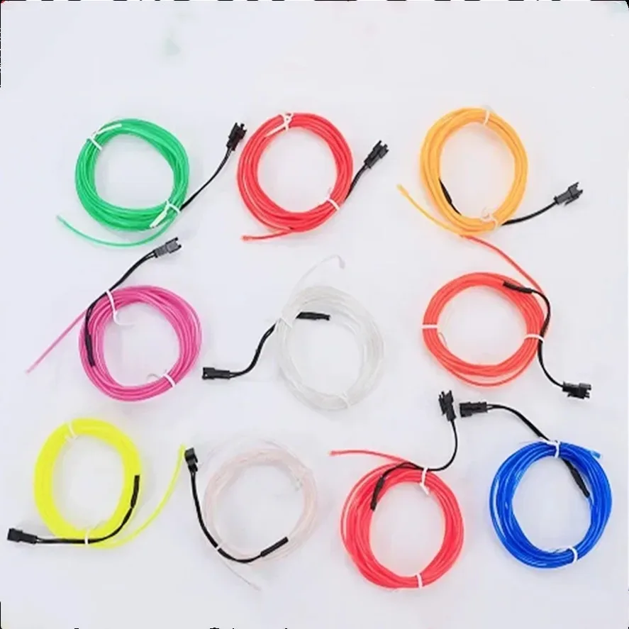 1M/2M/3M/4M/5M LED Dekorative Licht EL Verdrahtung Neon Streifen auto Innen Flexible Neon Für Auto DIY Party Mehrfarbige LED Atmosphäre Image