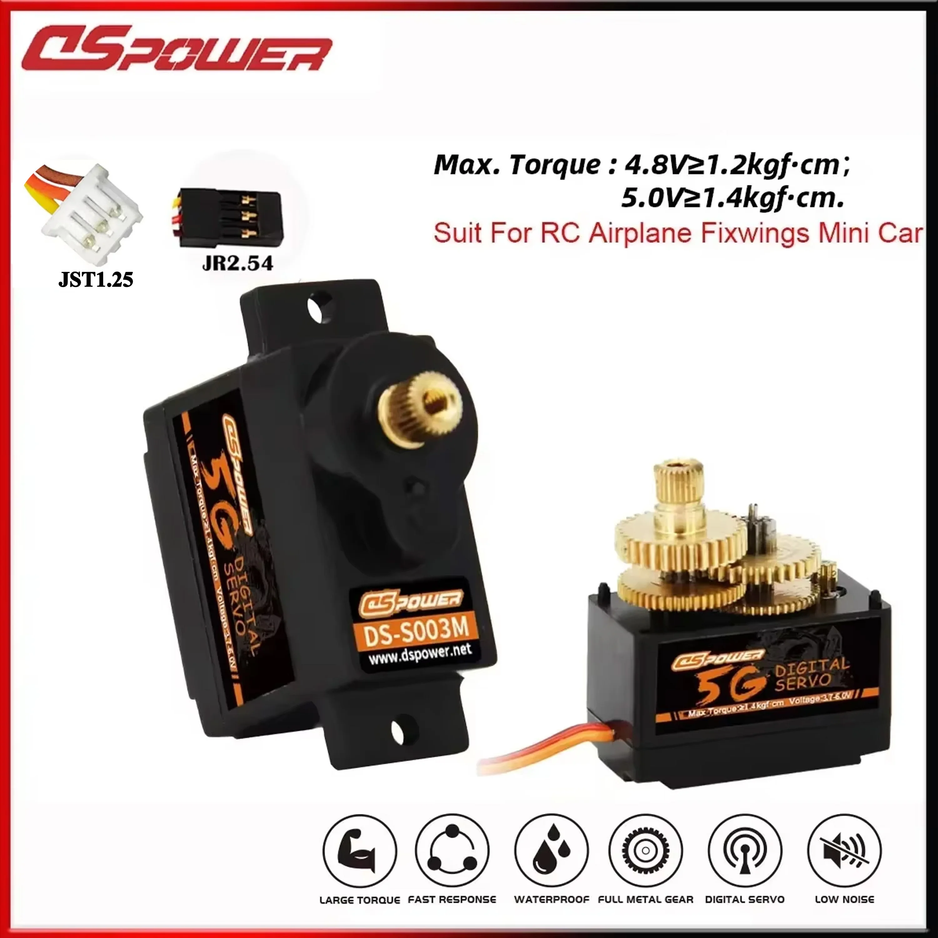 DSpower 5g Micro Digital Servo Mini Servos Kunststoff/Metall Getriebemotor für RC Auto WLtoys k969 k989 k999 Mini Q Flugzeug ROBOTER Image