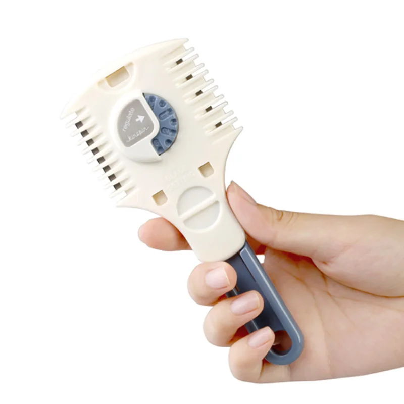 2 Stück verstellbare Rasierkämme, manueller Pony- und Haarausdünnungskamm, doppelseitiger Klingenkamm, Haarstyling-Trimmer, Haarschneider, Rasierkamm Image