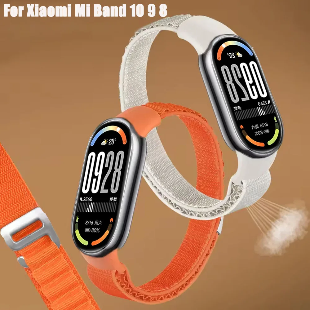 Alpine Nylon-Schlaufenarmband für Xiaomi Mi Band 10, weiches, atmungsaktives Sportarmband für Xiaomi Mi Band 8/9/10 Ersatzzubehör Image