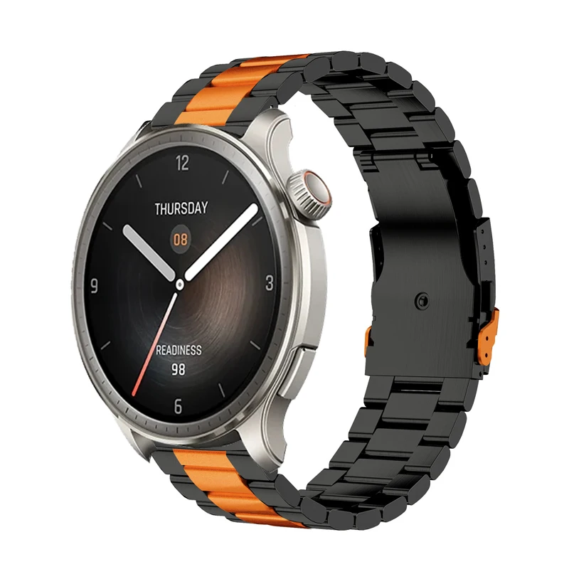 22 mm Metallarmband für Amazfit Bip 5 GTR2 3 4 47 mm Edelstahlarmband Correa für Amazfit Balance/Cheetah Round/Pro Armband Image