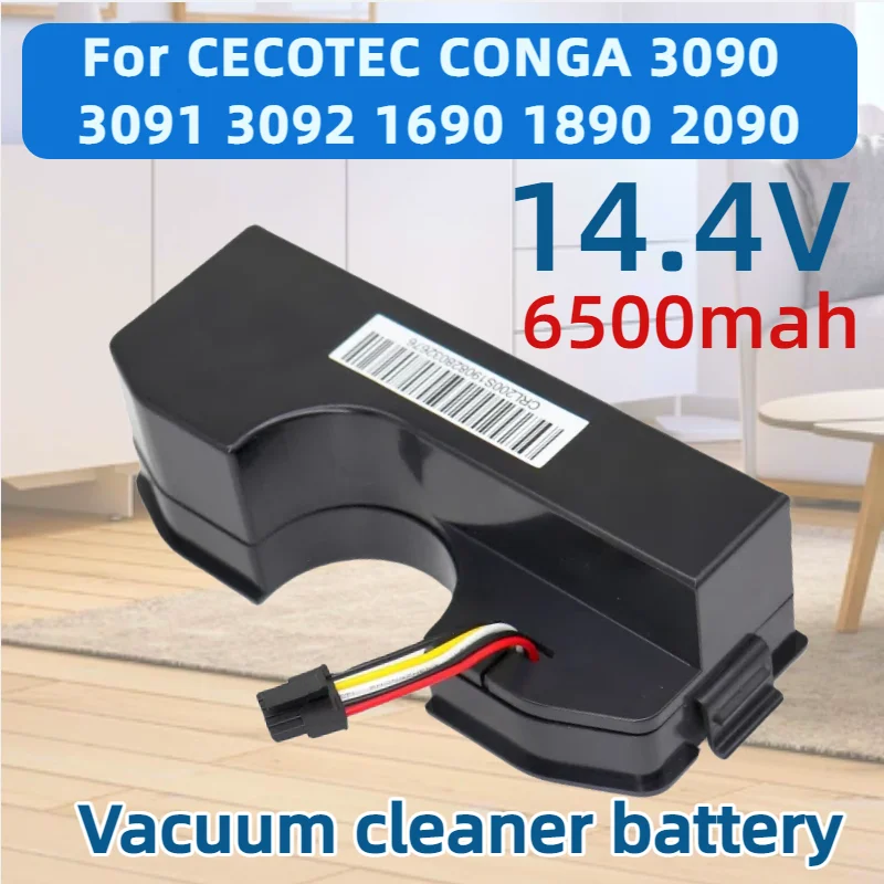 14,4 V 6500 mAh Staubsauger-Akku für CECOTEC CONGA 3090 3091 3092 1690 1890 2090 Reinigungsroboter Image