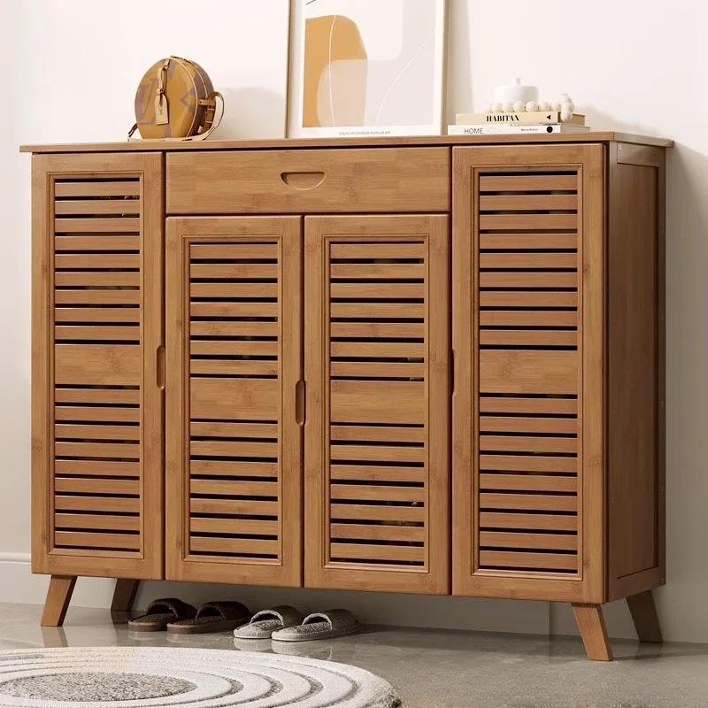 Schuhschrank für Zuhause, Tür, Spind, Eingangsschrank, Wohnzimmer, Lebensmittelschrank, Schuhregal Image