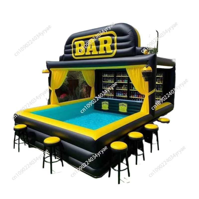 Outdoor Schwimmbad Aufblasbare Wasser Bar Zelt Party Bar Zelt Hinterhof Aufblasbare Pool Bar Zelt Image