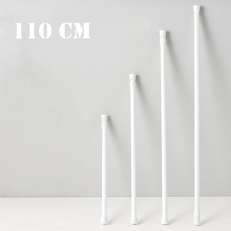 30–110 cm, vielseitig einsetzbar, federbelastet, ausziehbar, Teleskop-Gardinenstange, Spannschiene, Netz, Voile-Stange, Netzstangen, Vorhang, teleskopisch Image
