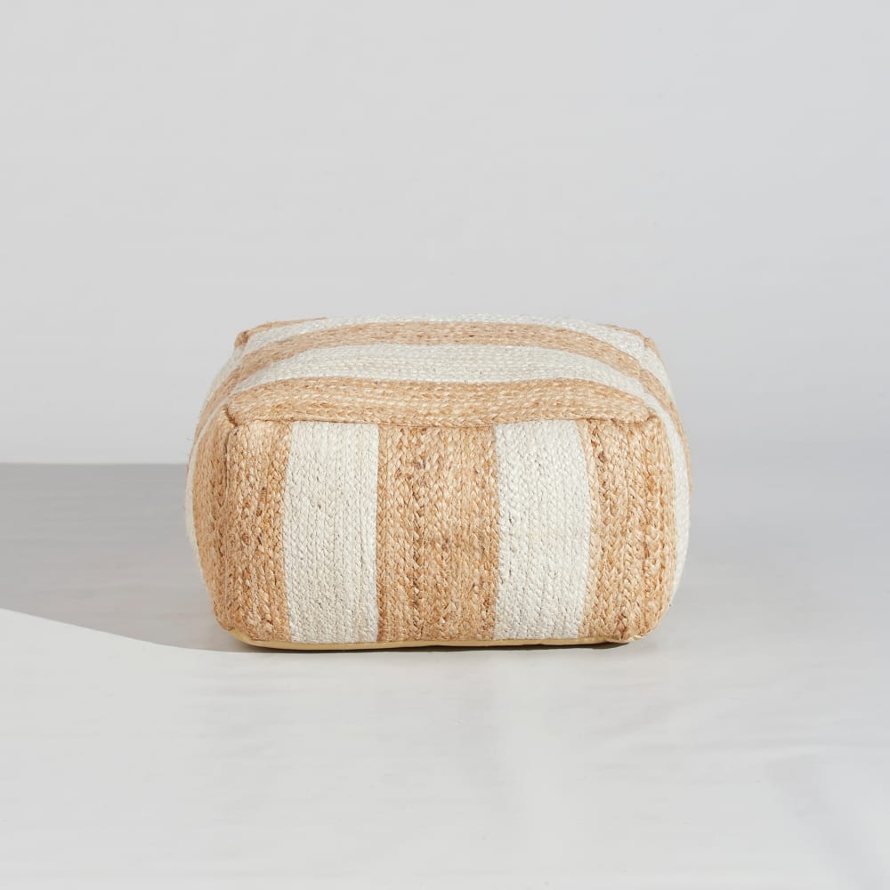 Pouf en jute tressé