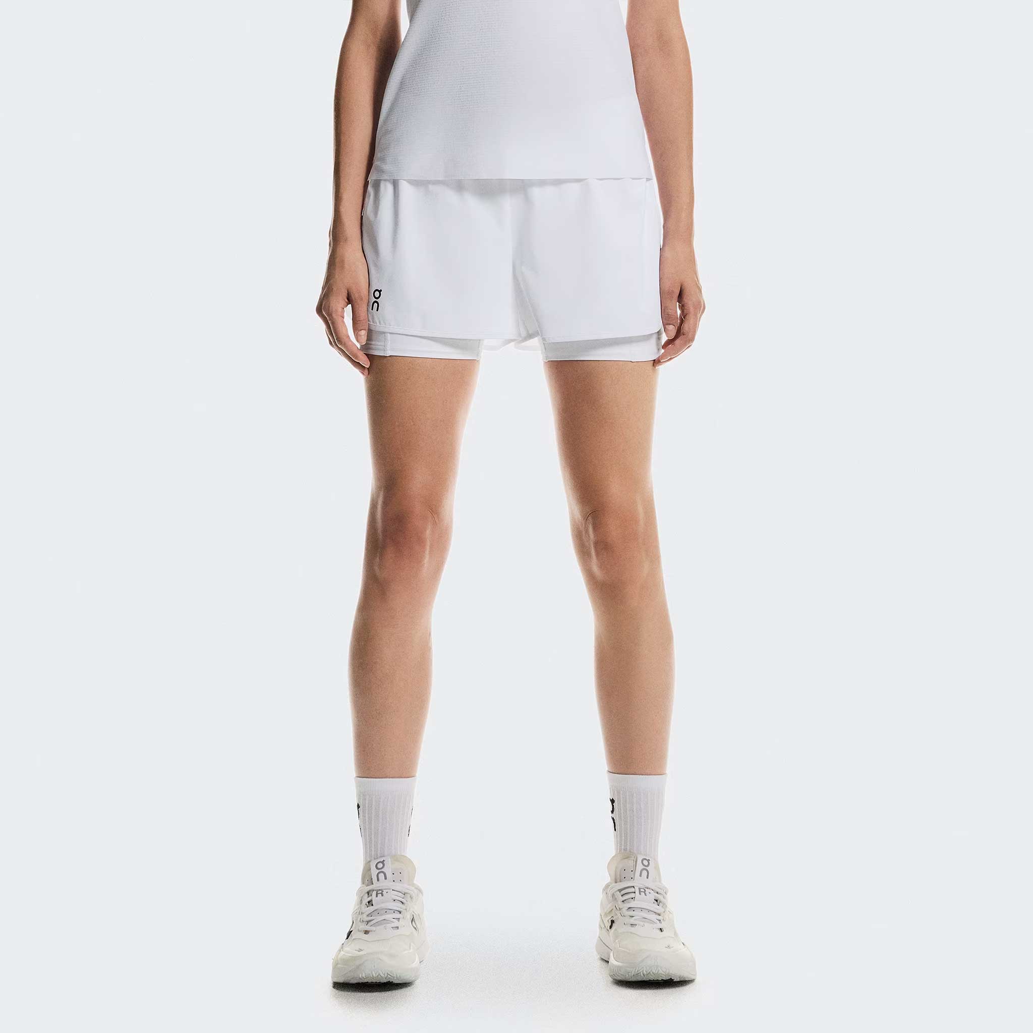 On 3" Court Shorts 2-in-1 2026 Women's Tennis Apparel White