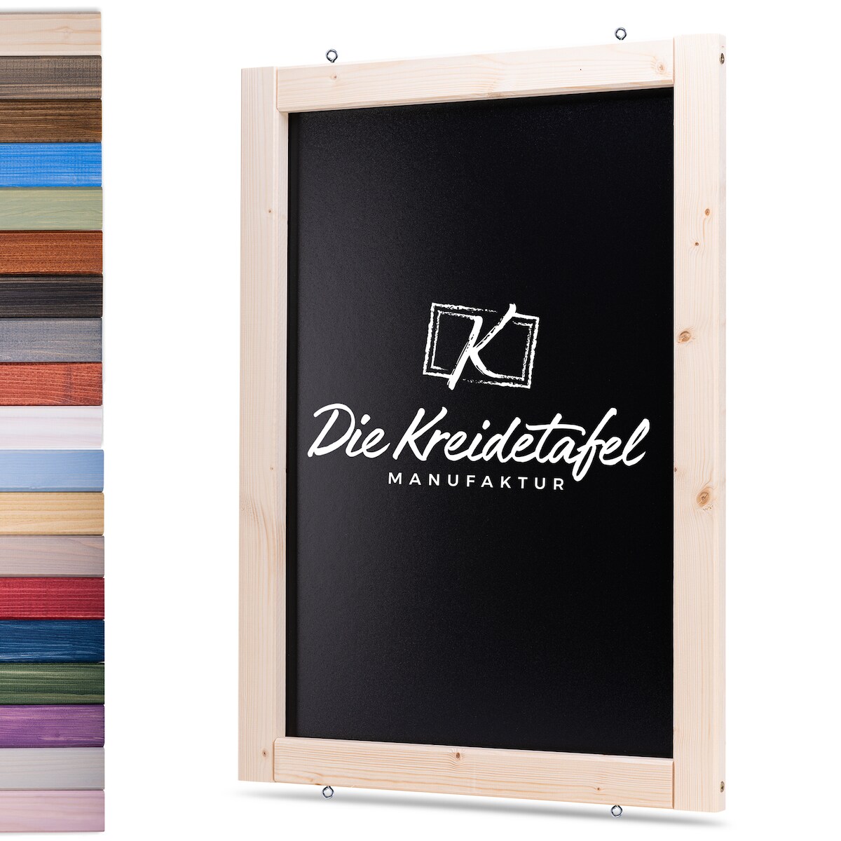 Die Kreidetafel Manufaktur Kreidetafel mit Holzrahmen / Kiefer 60x140cm Image