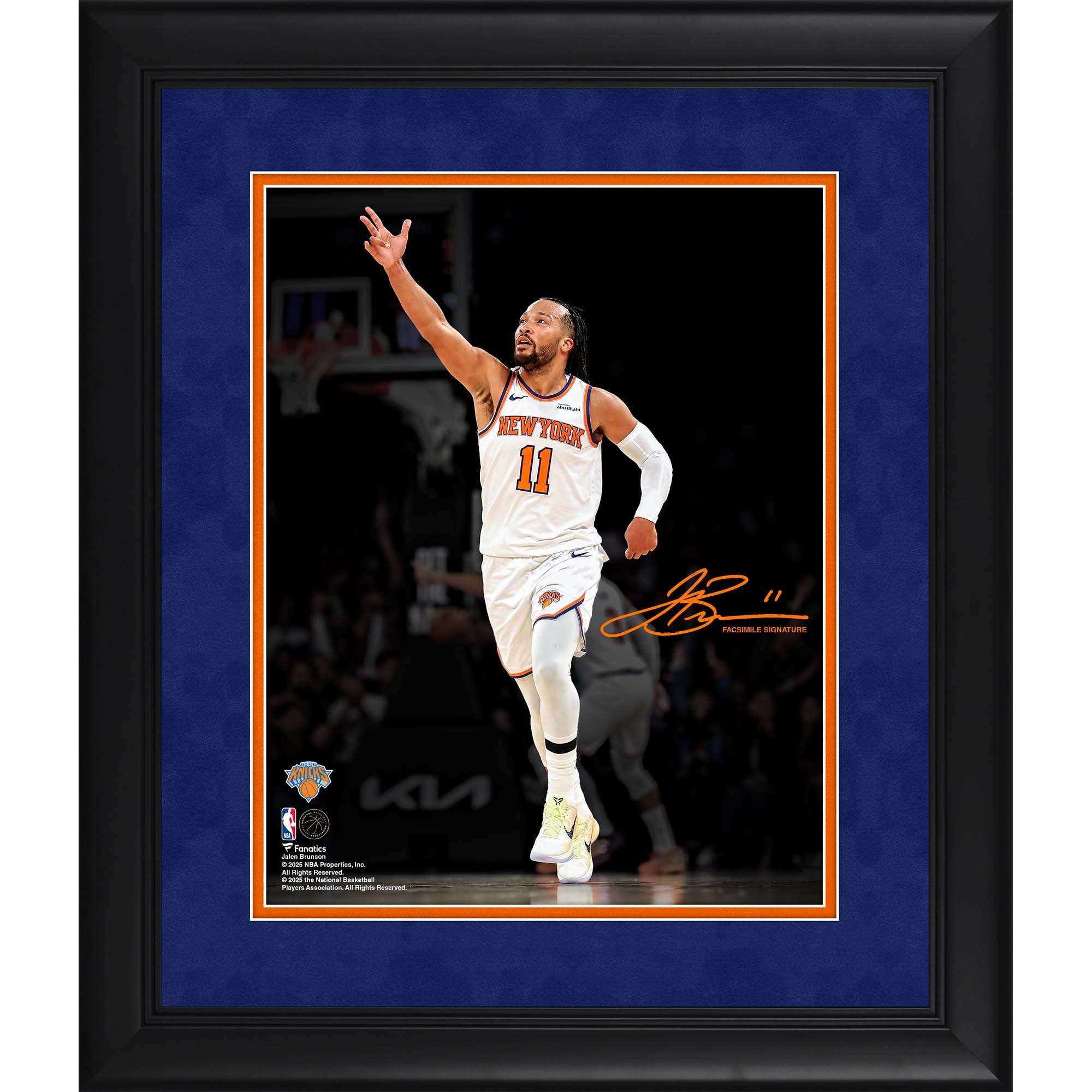 Photo encadrée avec la signature fac-similé de Jalen Brunson, joueur des New York Knicks, format 11 x 14 pouces. - No Gender Taille: No Size - NBA Store FR