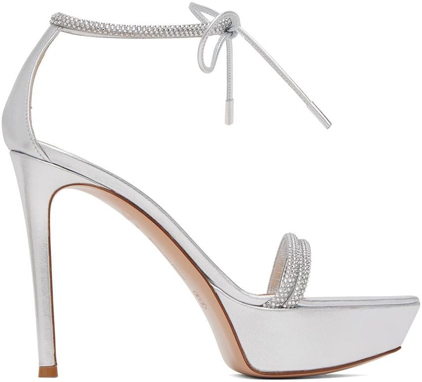 Silver Burma Heeled Sandals