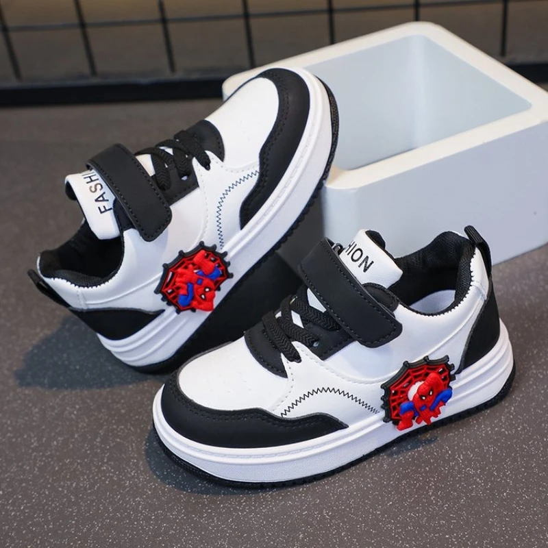 Disney Spiderman Kinder Sneaker Junge Casual Schuhe Atmungsaktive Leder Flache Schuhe Non-slip Mädchen Leichte Sport Schuhe