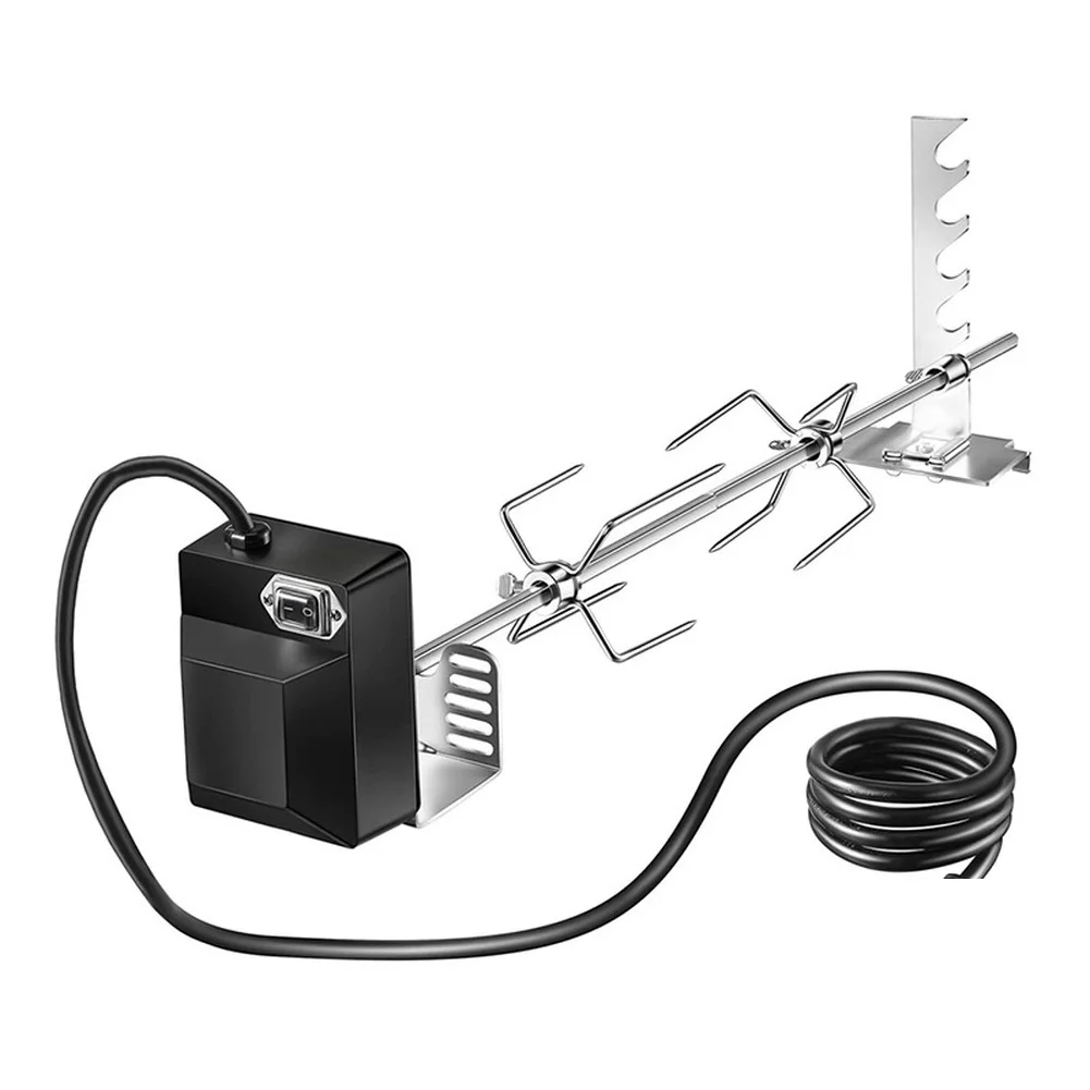 Tragbares elektrisches Rotisserie-Set, Edelstahl-Grill-Set, vielseitiger Spieß, neuer elektrischer BBQ-Grill, Spießbräter für den Außenbereich Image