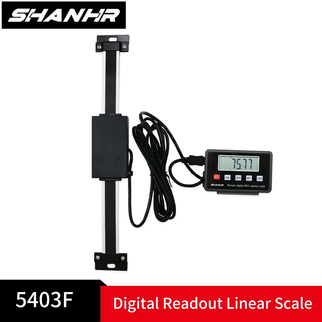 SHANHR Digitalanzeige Linear 0-150/200/300 mm Digitalanzeige DRO Remote LCD für Fräsmaschinen Drehmaschinen Image