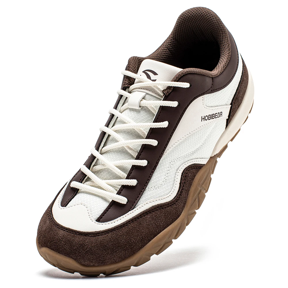 HOBIBEAR Wide Width Wanderschuhe Unisex Trekking Trail Running Sneakers Retro rutschfeste Schnür-Wanderschuhe