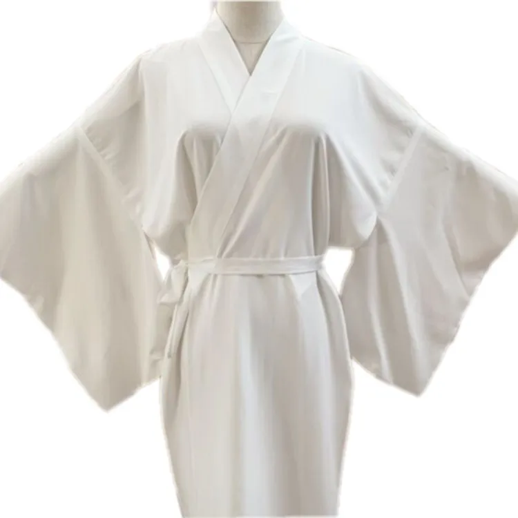 Japanischer traditioneller Kimono Juban Damen Weißer Yukata Kimono Unterfutter mit Gürtel Haori Intim Kimono Innenbekleidung Unterwäsche Image