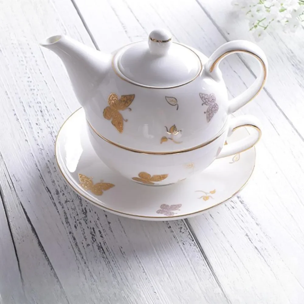 Flower Teapots,Coffee Pot,Mother Child Pots,One Pot and One Cup,British High-end Afternoon,Single Tea Set,Household Teaware