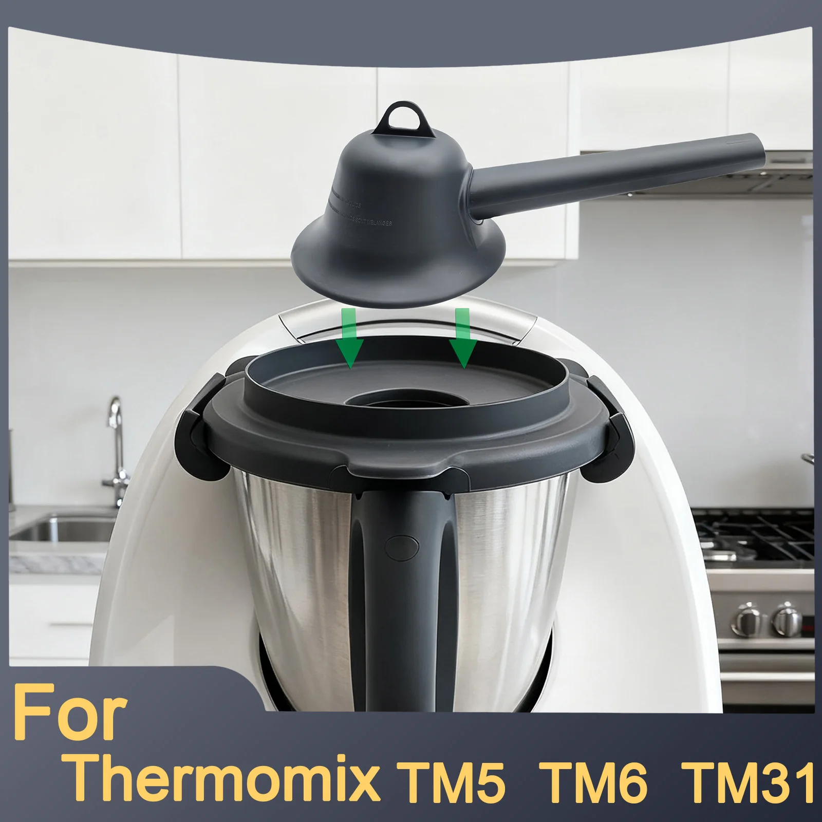 Anzug für Thermomix TM5 TM6 TM31 Dampfführung und Schrankschutz, reduziert Dampf vor der Arbeitsplatte, um Wandschränke zu schützen Image