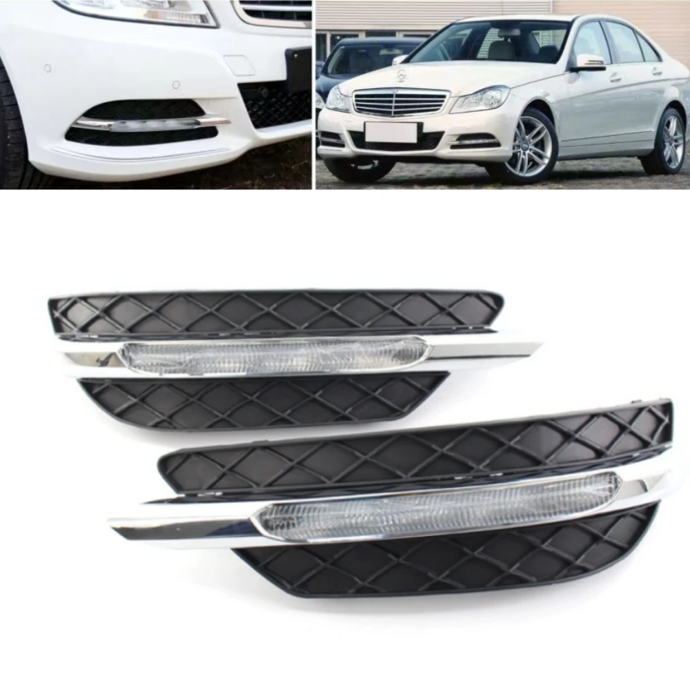 LED DRL Nebelscheinwerfer mit Lampenabdeckungen für Mercedes-Benz 2012–2014 W204 C250 C300 C350 Image