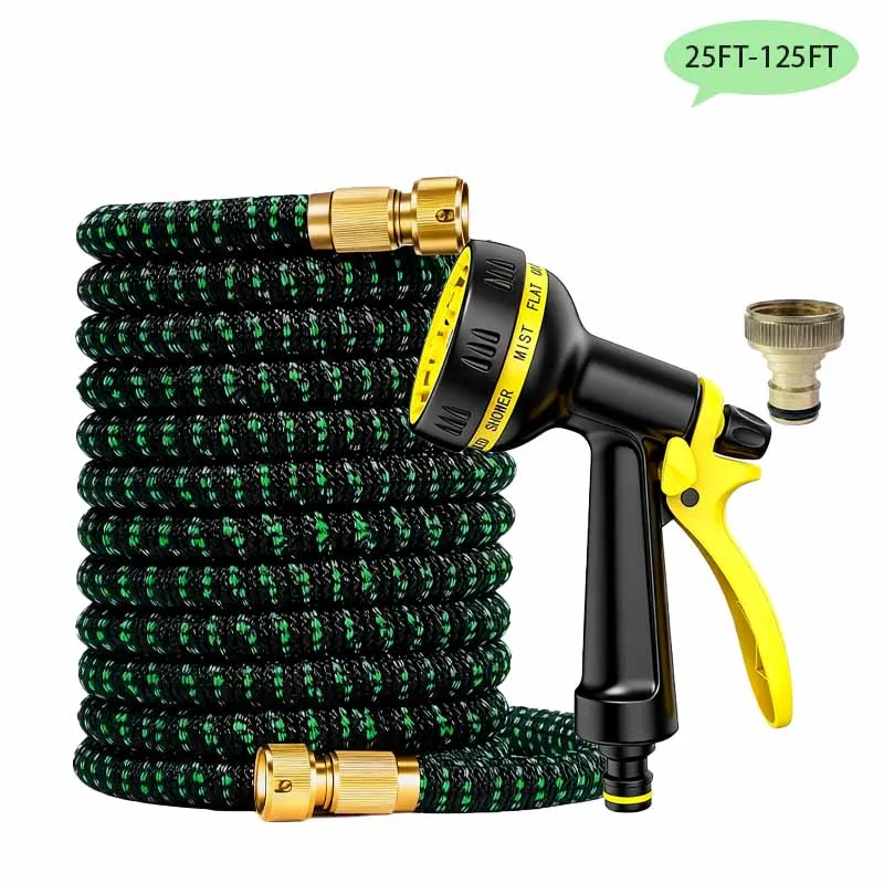 Hochdruck Auto Waschen Wasser Pistole Garten Magie Teleskop Schlauch Düse Garten Reinigung Auto Waschen Werkzeug 25FT-100FT Image