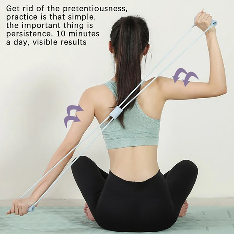 Brust Expansion Spannung Band Yoga Fitness Zubehör Gummi Zugseil Training Und Übung Ausrüstung Für Neck Übung Stretch Image