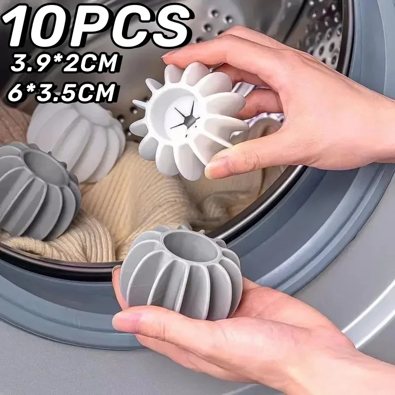 5/10 stückeWäsche Ball Wiederverwendbare Silikon Kleidung Haar Reinigung Werkzeuge Pet Haarentferner Waschmaschine Katze Haar Catcher Wäsche Ball Image