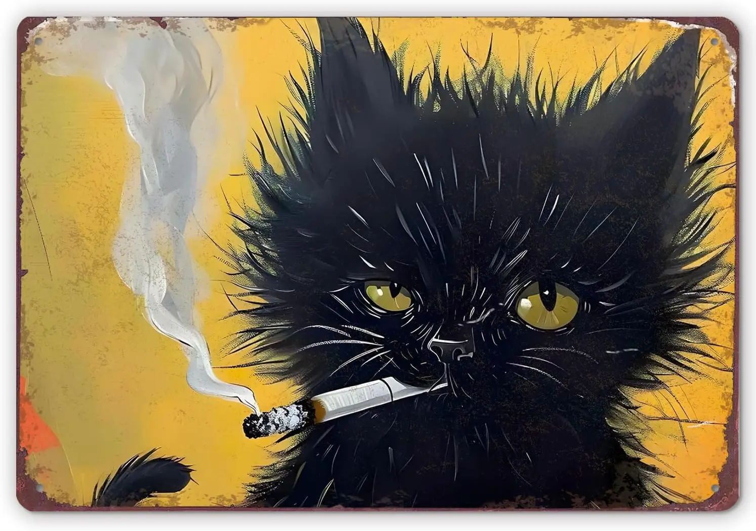 1x, lustige Wandkunst-Metallschilder, lustige schwarze Wandkunst-Metallplakat, schwarze Vintage-Schilder, lustige Wandkunst für lustige Wandkunst, Vintage Image