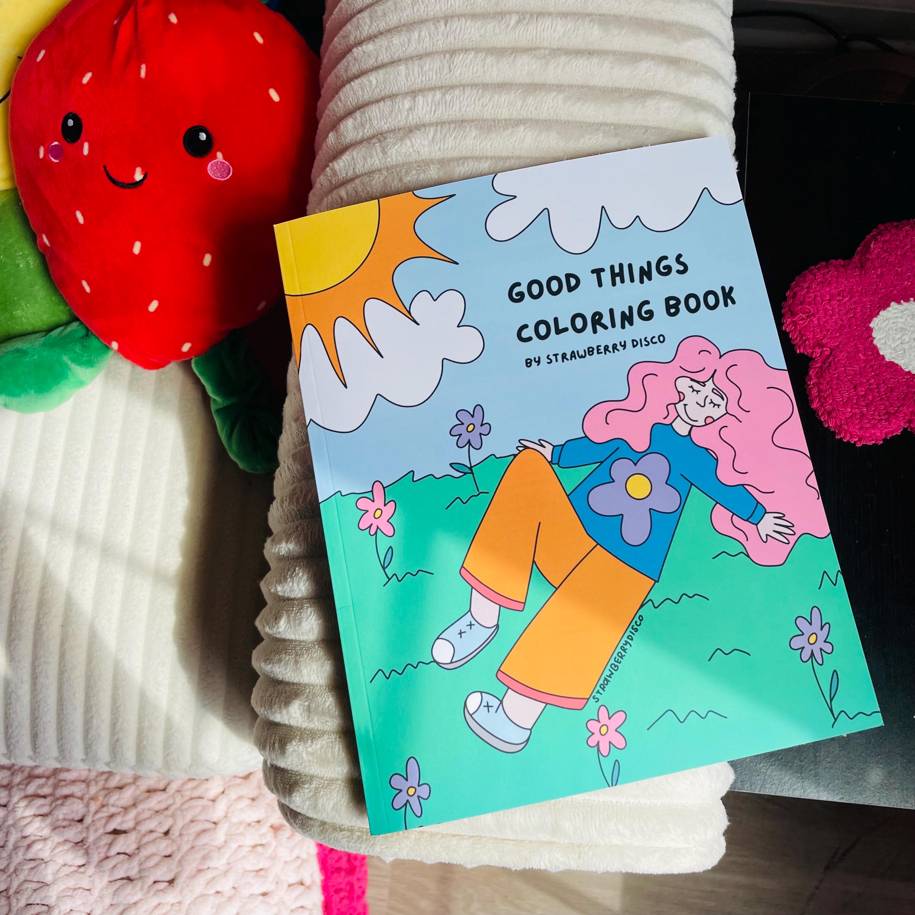 "Libro da colorare \"Cose belle\" / Libro da colorare per adulti / Libro da colorare illustrato / Libro da colorare carino e felice per adulti"