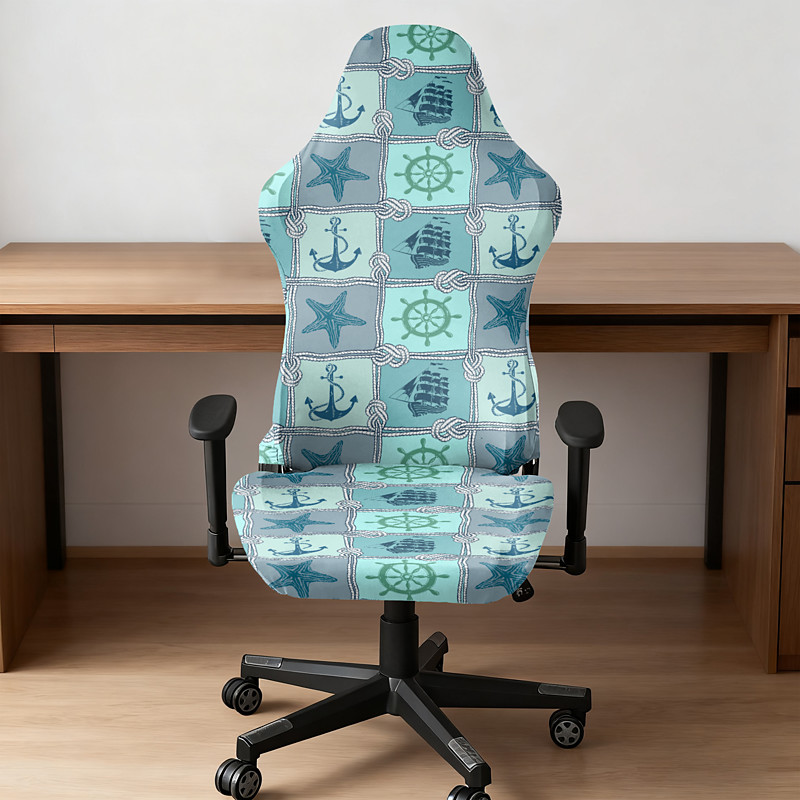 Computer Chair Cover 4 Piece Removable Gaming Chair Seat Covers Easy to Install Desk Chairs Protector Slipcover for Office Reclining Racing Decor