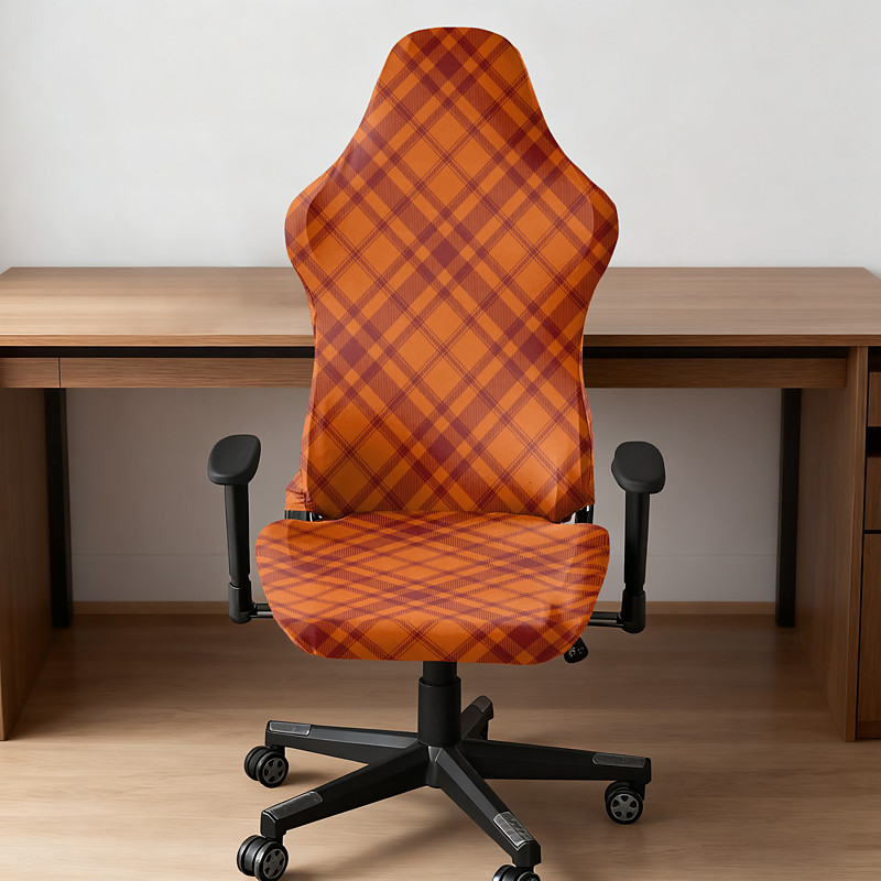 Computer Chair Cover 4 Piece Removable Gaming Chair Seat Covers Easy to Install Desk Chairs Protector Slipcover for Office Reclining Racing Decor