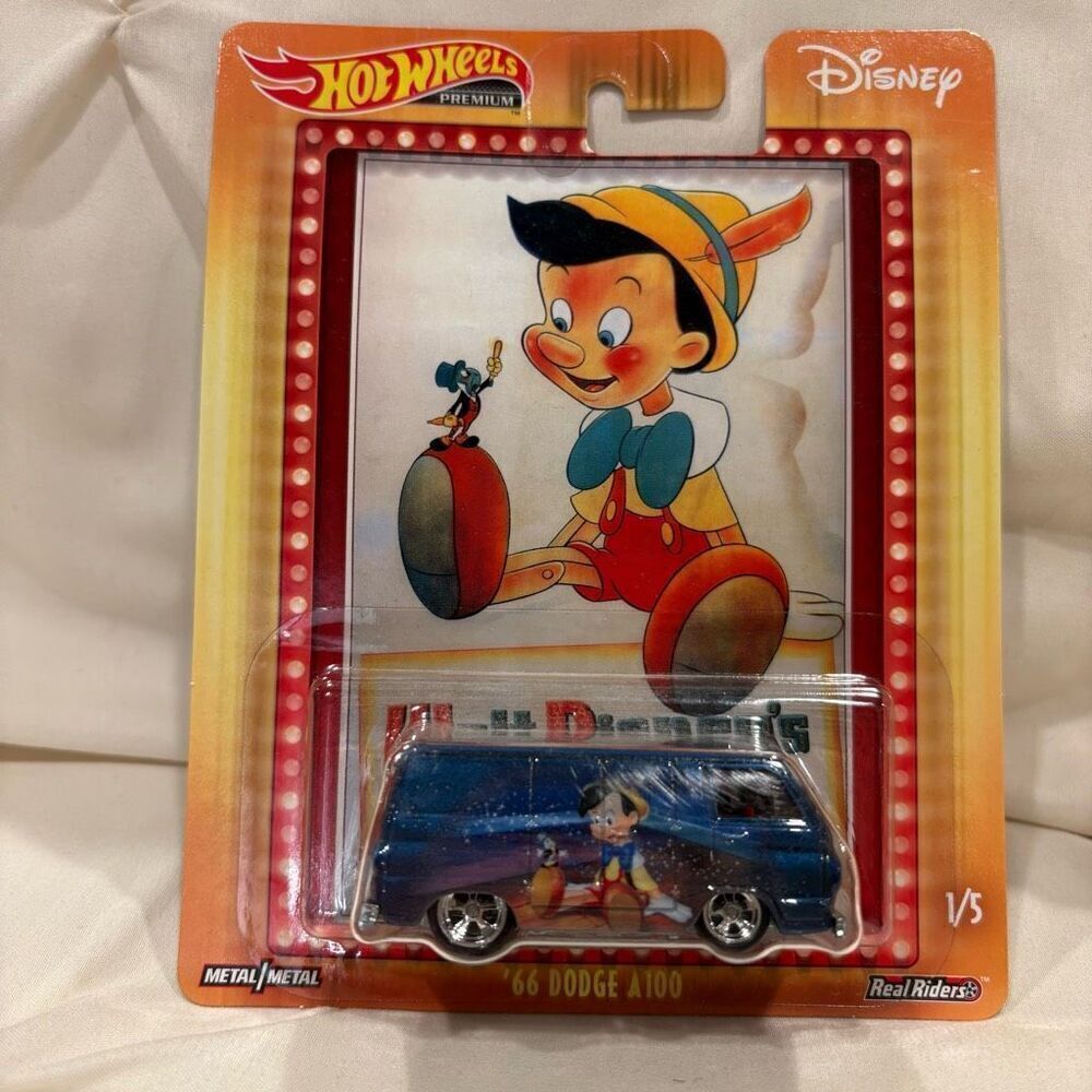 Disney Toys | Disney Classic Premium Pinocchio ‘66 Dodge A100 Hot Wheels Die Cast Car Nwt | Color: Blue | Size: Os