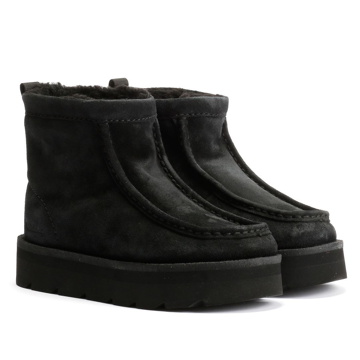 Clarks Originals Meare Rooey Wildleder Damen Schwarz Stiefel